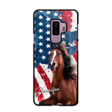 Personalized Upload Your Horse Photo & Name Phonecase Printed MTHPN0706