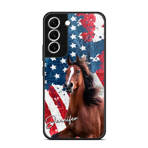 Personalized Upload Your Horse Photo & Name Phonecase Printed MTHPN0706