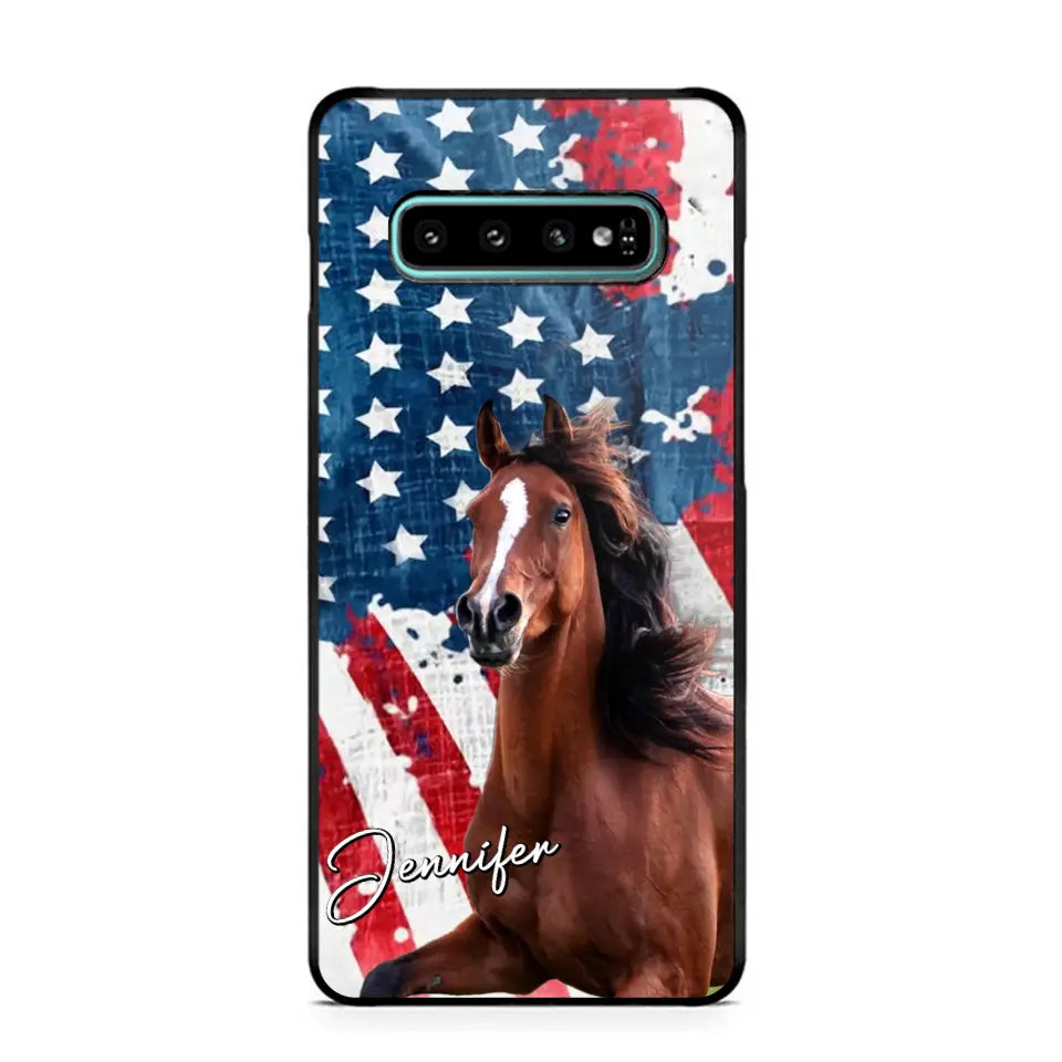 Personalized Upload Your Horse Photo & Name Phonecase Printed MTHPN0706