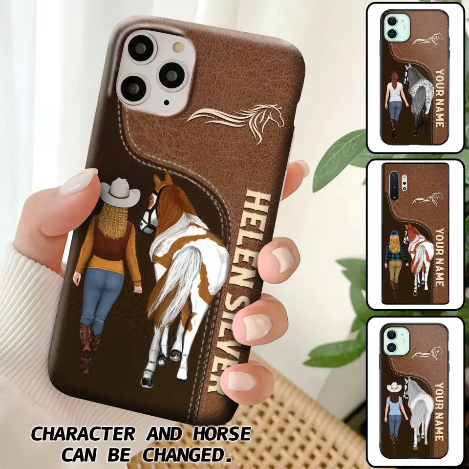 Personalized Horse Girl Horse Lovers Gift Phonecase Teacher Gifts Printed MTHTB1006