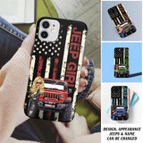 Personalized Jeep Girl Flag Phone Case Printed QTDT1206