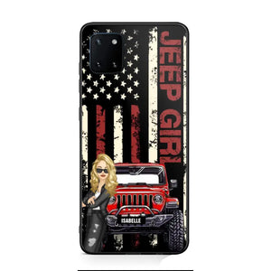 Personalized Jeep Girl Flag Phone Case Printed QTDT1206