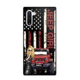 Personalized Jeep Girl Flag Phone Case Printed QTDT1206