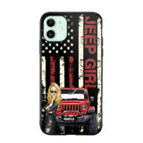 Personalized Jeep Girl Flag Phone Case Printed QTDT1206