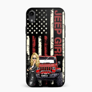 Personalized Jeep Girl Flag Phone Case Printed QTDT1206