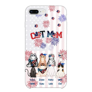 Personalized Firework Cat Mom Cat Lovers Gift Phonecase Printed HTHDT1206