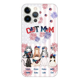 Personalized Firework Cat Mom Cat Lovers Gift Phonecase Printed HTHDT1206