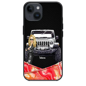 Personalized Jeep Lady Colorful Phonecase For Cool Lady 23JUN-DT19