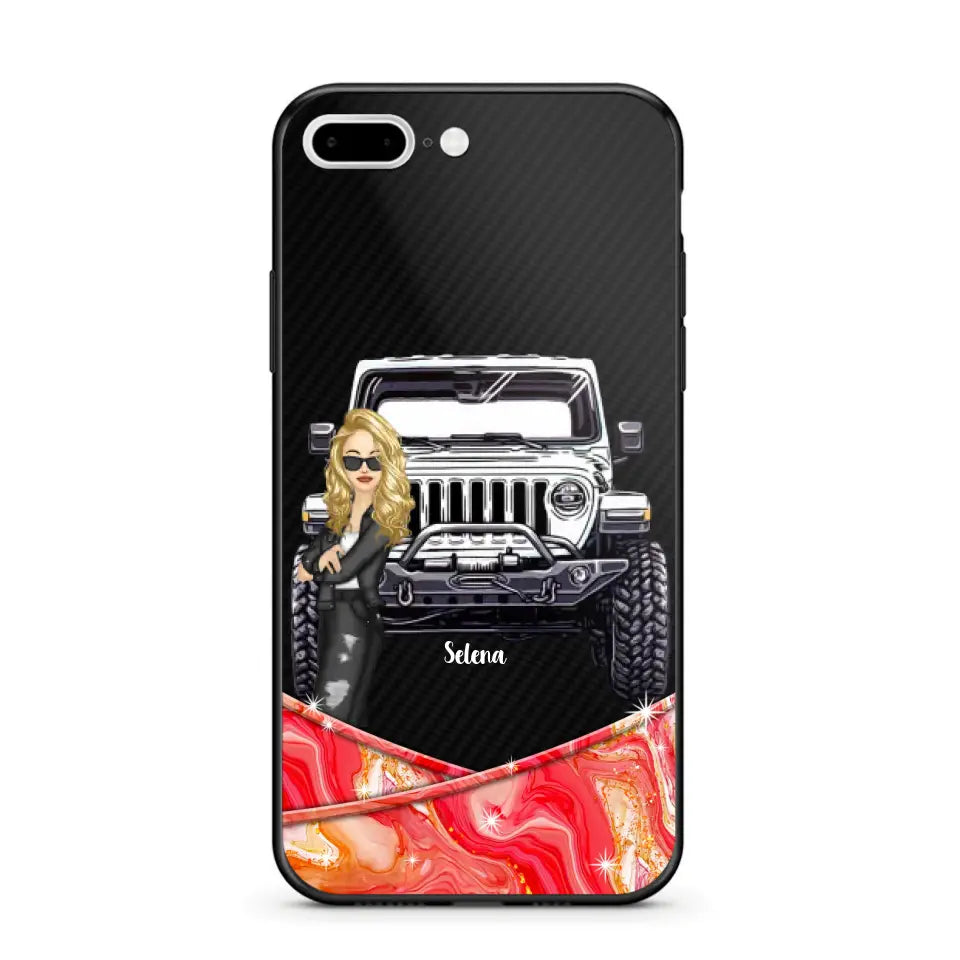 Personalized Jeep Lady Colorful Phonecase For Cool Lady 23JUN-DT19