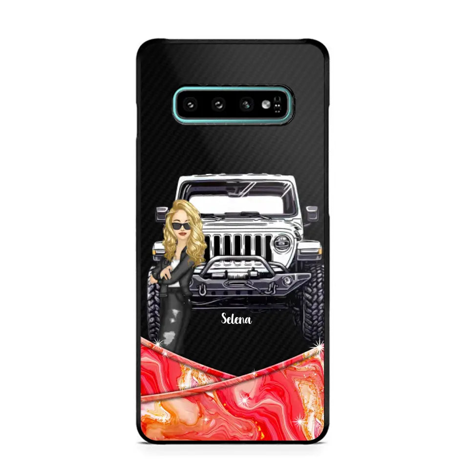 Personalized Jeep Lady Colorful Phonecase For Cool Lady 23JUN-DT19