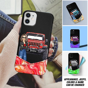 Personalized Jeep Lady Colorful Phonecase For Cool Lady 23JUN-DT19