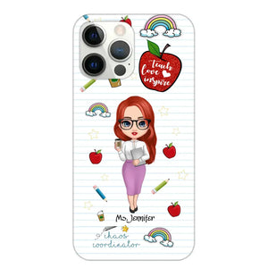 Personalized Teach Love Inspire Apple Chaos Coodinator Teacher Name Phonecase Printed HTHHN1606