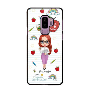 Personalized Teach Love Inspire Apple Chaos Coodinator Teacher Name Phonecase Printed HTHHN1606