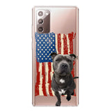 Personalized Upload Your Dog Photo Flag with Name Silicon Phonecase MTHDT1906