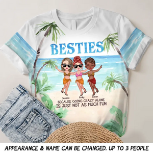 Personalzied Beach Besties 3D TShirt Printed QTDT2606