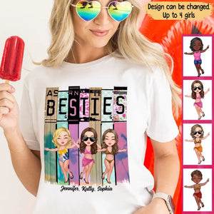 Personalized Besties On The Beach T-shirt Printed PNPN2406