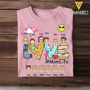 Personalized Love Momlife T-shirt Printed QTHN2906