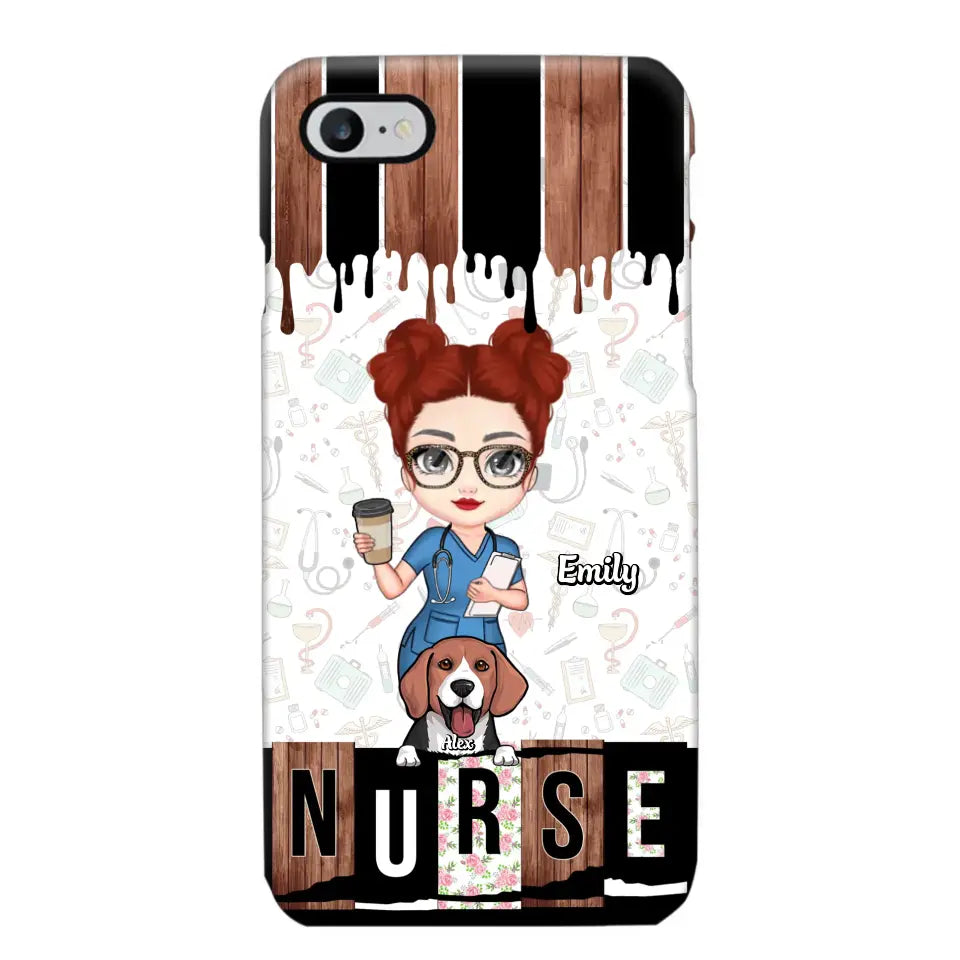 Personalized Nurse with Dogs Gift For Nurse For Dog Lovers Phonecase Printed PNDT1606