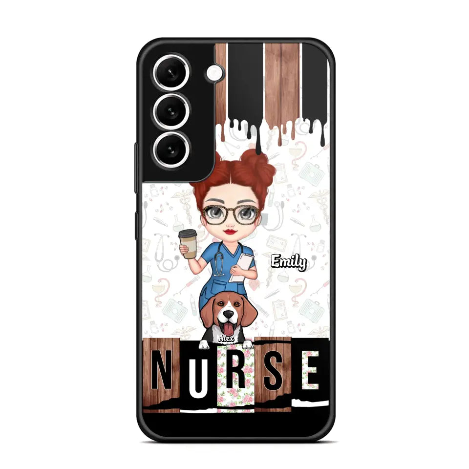 Personalized Nurse with Dogs Gift For Nurse For Dog Lovers Phonecase Printed PNDT1606