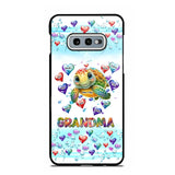 Personalized Grandma Mom Auntie Colorful Cute Turtles With Custom Kids Name Gift For Grandma Phonecase PTN2723