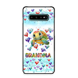 Personalized Grandma Mom Auntie Colorful Cute Turtles With Custom Kids Name Gift For Grandma Phonecase PTN2723