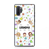 Personalized Grandma with Kids Name Flowers Background Gift For Grandma Phonecase PNDT2906