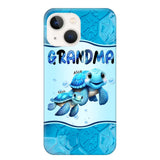 Personalized Grandma Turtles with Kid Name Ocean Background Gift For Grandma Phonecase 23JUN-HN30