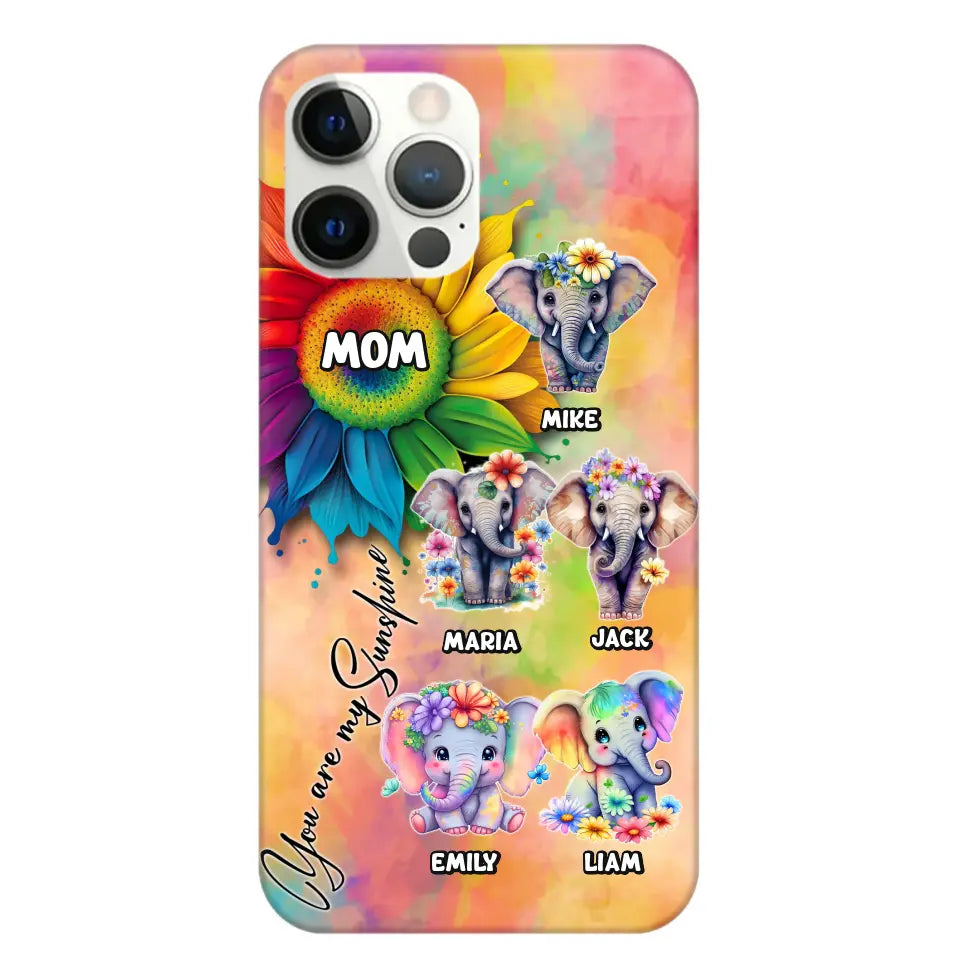 Personalized Elephant Mom Gift For Mom Phone Case QTDT0507