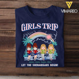 Personalized Girls Trip Let The Shenanigans Begin Bestie T-shirt Printed PTN2906