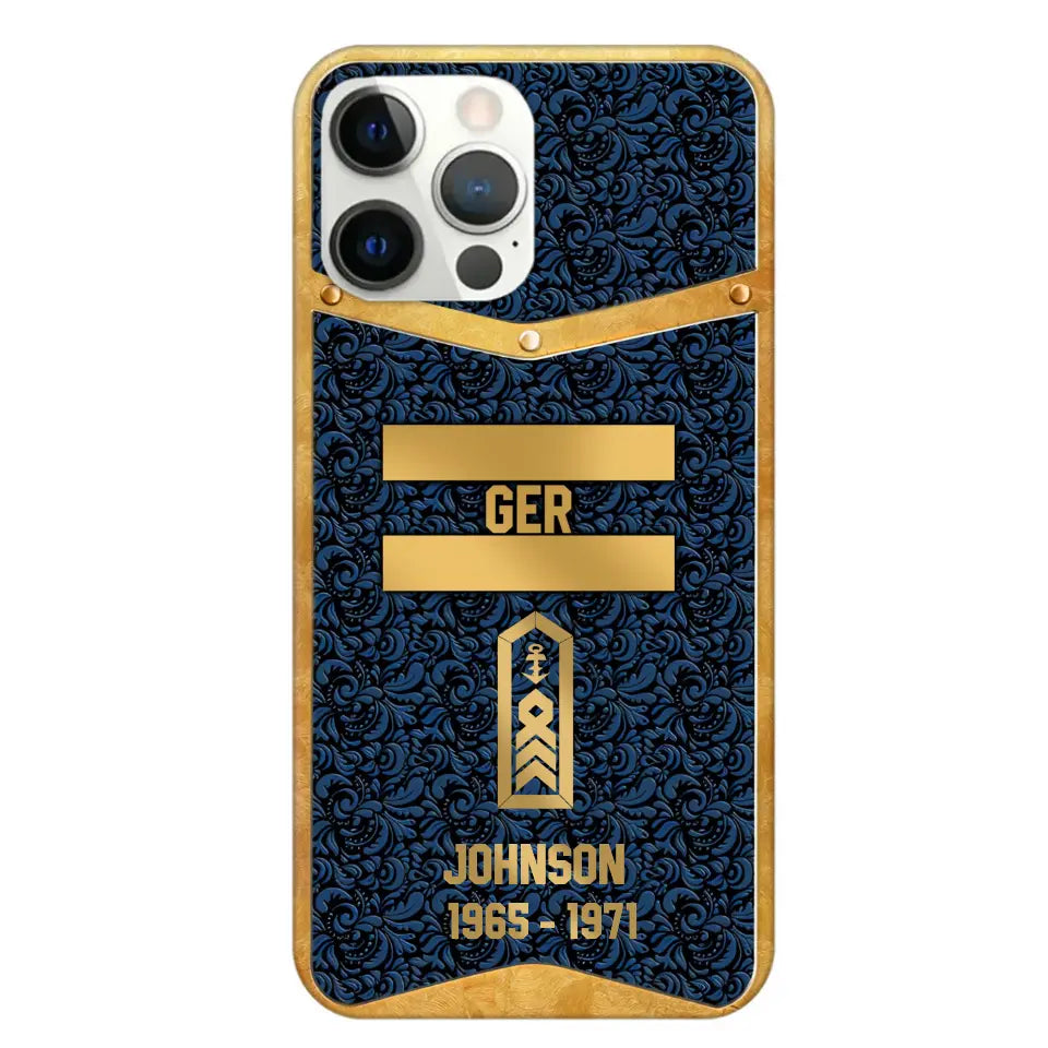 Personalized Royal Golden German Veteran Phonecase Printed