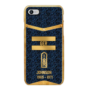 Personalized Royal Golden German Veteran Phonecase Printed