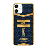 Personalized Royal Golden German Veteran Phonecase Printed