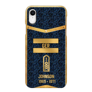 Personalized Royal Golden German Veteran Phonecase Printed