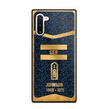 Personalized Royal Golden German Veteran Phonecase Printed