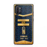 Personalized Royal Golden German Veteran Phonecase Printed