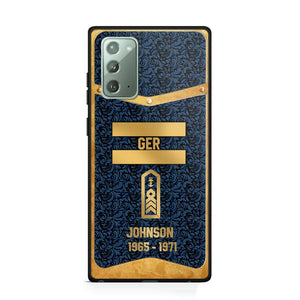 Personalized Royal Golden German Veteran Phonecase Printed