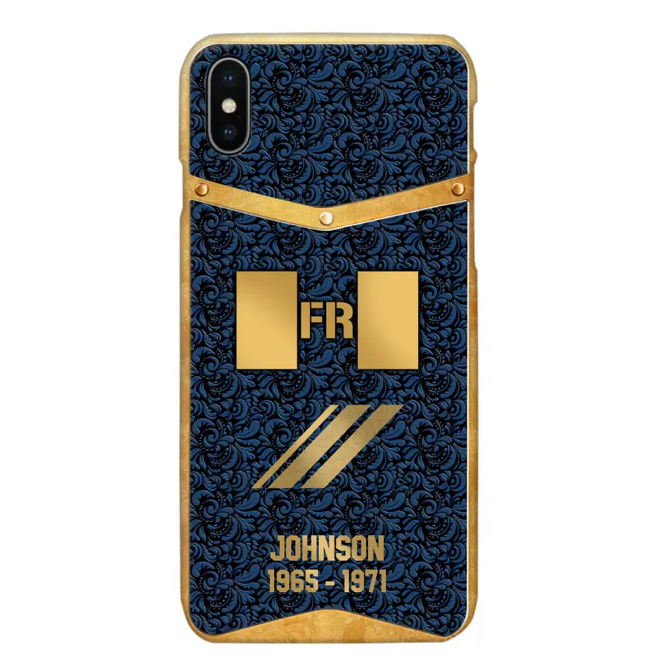 Personalized Royal Golden French Veteran Phonecase Printed 67