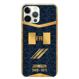 Personalized Royal Golden French Veteran Phonecase Printed 67