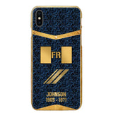 Personalized Royal Golden French Veteran Phonecase Printed 67