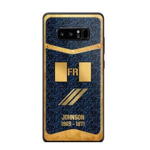 Personalized Royal Golden French Veteran Phonecase Printed 67