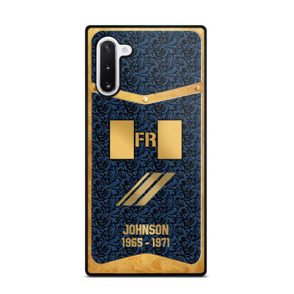 Personalized Royal Golden French Veteran Phonecase Printed 67