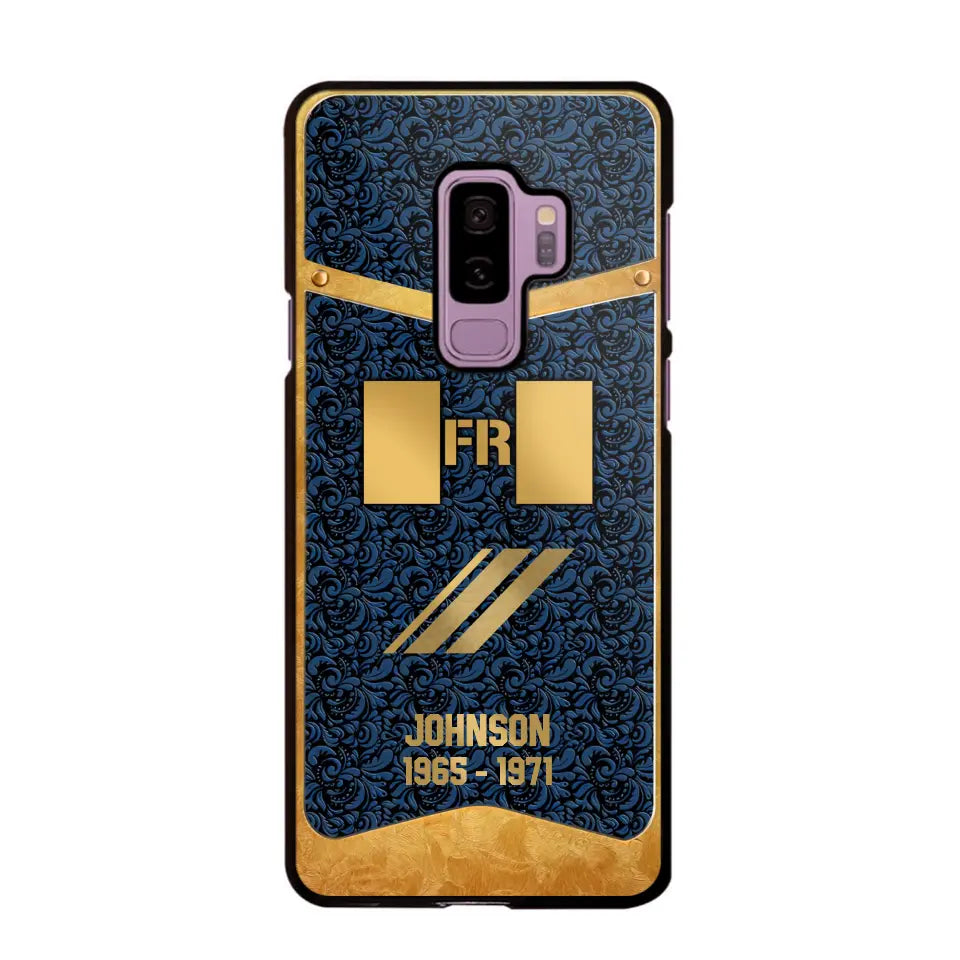 Personalized Royal Golden French Veteran Phonecase Printed 67