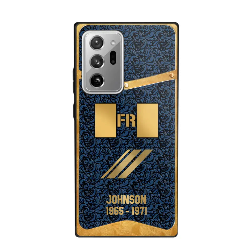 Personalized Royal Golden French Veteran Phonecase Printed 67