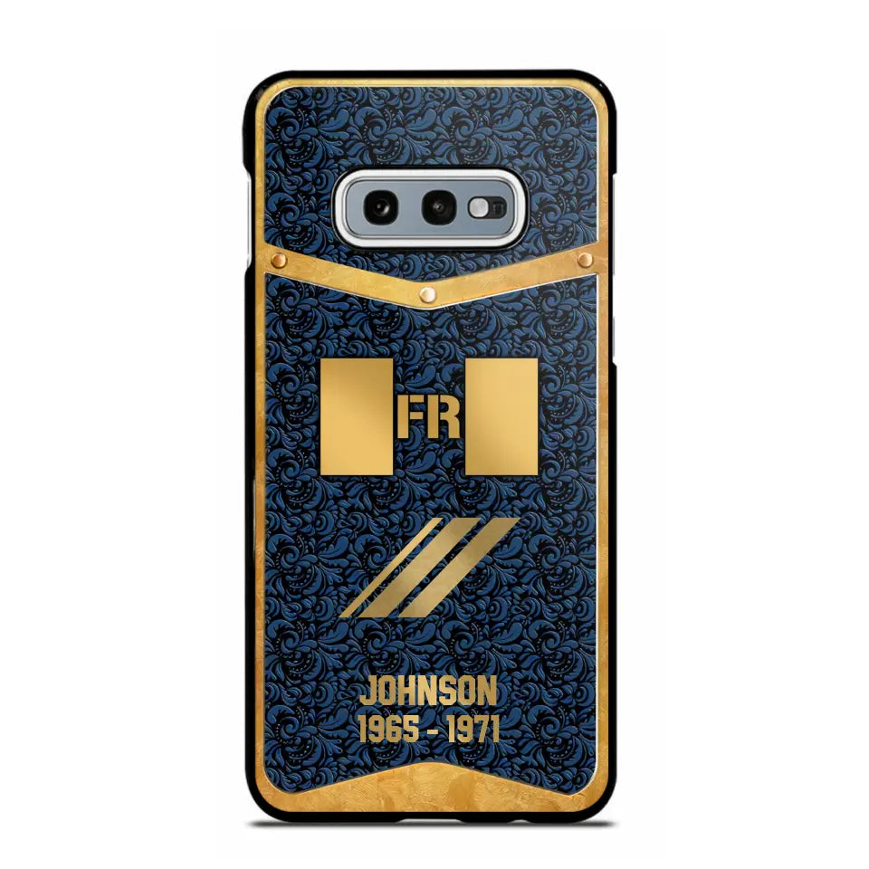 Personalized Royal Golden French Veteran Phonecase Printed 67