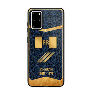 Personalized Royal Golden French Veteran Phonecase Printed 67