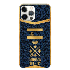 Personalized Royal Golden Spanish Veteran Phonecase Printed 67