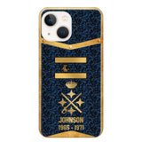 Personalized Royal Golden Spanish Veteran Phonecase Printed 67