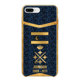 Personalized Royal Golden Spanish Veteran Phonecase Printed 67