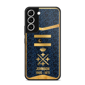 Personalized Royal Golden Spanish Veteran Phonecase Printed 67