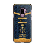 Personalized Royal Golden Spanish Veteran Phonecase Printed 67